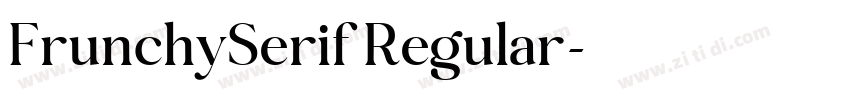 FrunchySerif Regular字体转换 FrunchySerif Regular字体转换